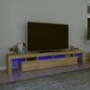 vidaXL TV Cabinet with LED Lights Sonoma Oak 230x36,5x40 cm