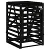 vidaXL Wheelie Bin Storage Black 84x90x128.5 cm Solid Wood Pine