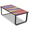 vidaXL Coffee Table | Rainbow print on top with black frame
