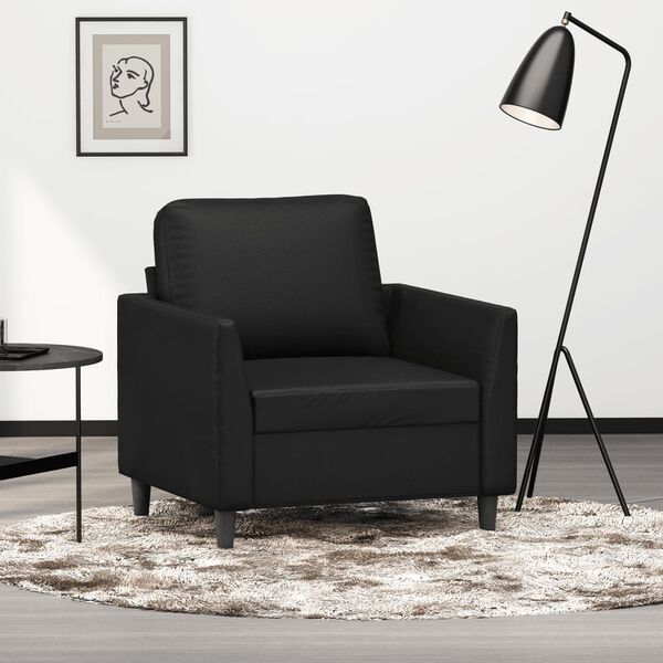 vidaXL Sofa Chair Black 60 cm Faux Leather