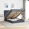 vidaXL Ottoman Bed with Mattresses Dark Grey Double Velvet