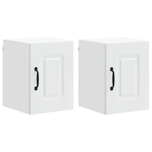vidaXL Dishwasher Panel Kalmar 2 pcs White Engineered Wood