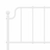vidaXL Metal Replace Headboard White 150 cm