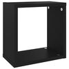 vidaXL Wall Cube Shelves 2 pcs Black 26x15x26 cm