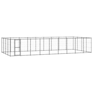 vidaXL Outdoor Dog Kennel Steel 43.56 m&sup2;