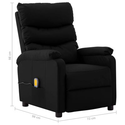 vidaXL Electric Massage Chair Black Faux Leather