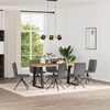 vidaXL Dining Chairs 6 pcs Dark Grey Fabric