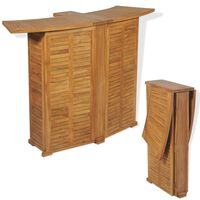 vidaXL Folding Bar Table 155x53x105 cm Solid Teak Wood
