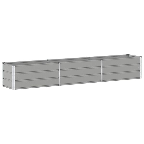 vidaXL Planter Light Grey 290 x 50 x 45 cm Galvanised Steel