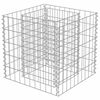 vidaXL Gabion Raised Bed Galvanised Steel 50x50x50 cm