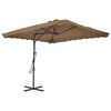 vidaXL Garden Parasol with Steel Pole 250x250 cm Taupe