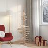 vidaXL Wooden Christmas Tree for Decoration 180 cm Solid Wood Pine