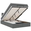 vidaXL Ottoman Bed with Mattress Dark Grey King Single Fabric