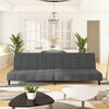 vidaXL 2-Seater Sofa Bed Dark Grey Velvet