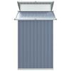 vidaXL Garden Shed Grey 270x130x208.5 cm Galvanised Steel