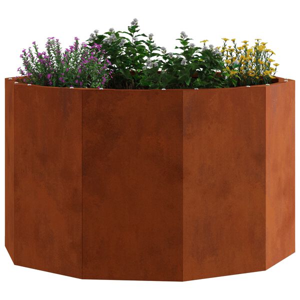 vidaXL Planter Rusty 60 x 60 x 35 cm Weathering Steel