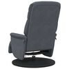 vidaXL Massage Recliner Chair with Footrest Dark Grey Velvet