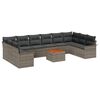 vidaXL Garden Sofa Set 11 pcs 10-Seater Grey Poly Rattan