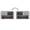 vidaXL Shoe Cabinet Grey Sonoma 80x35x45 cm Engineered Wood