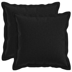 vidaXL Cushion Cover 2 pcs HOUTEN Black 40 x 40 cm Faux Linen