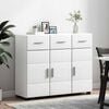 vidaXL Sideboard with Shelf White 88.5 x 30.5 x 73 cm Engineered Wood