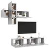 vidaXL 7 Piece TV Cabinet Set Concrete Grey Engineered Wood