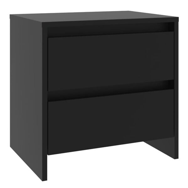 vidaXL Bedside Cabinets 2 pcs Black 45x34.5x44.5 cm Engineered Wood