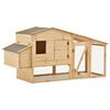 vidaXL Chicken Coop | Natural Wood | Solid Pine Wood | 178x67x92 cm | Durable