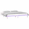 vidaXL LED Bed Frame without Mattress 150x200 cm King Size King Size Solid Wood