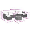 vidaXL 8 Piece Garden Sofa Set with Cushions Black Poly Rattan