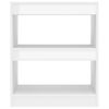 vidaXL Book Cabinet/Room Divider High Gloss White 60x30x72 cm