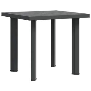 vidaXL Garden Table | Anthracite | Plastic | 80x75x72 cm | Lightweight