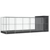 vidaXL Aviary with Extension Silver 623x203x216 cm Steel