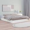 vidaXL Bed Frame without Mattress White 150x200 cm King Size King Size Solid Wood