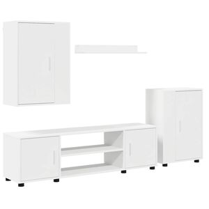 vidaXL TV Cabinet Set White Engineered wood