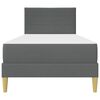 vidaXL Bed Frame Dark Grey 90 x 190 cm Polyester
