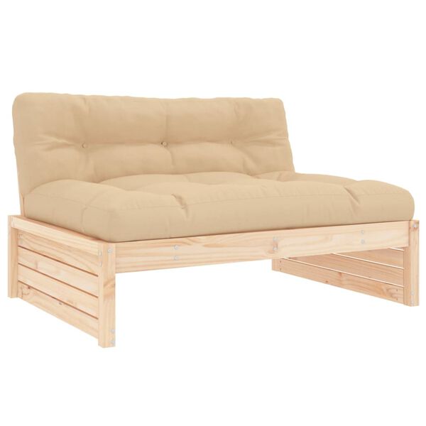 vidaXL 2 Piece Garden Lounge Set with Cushions Solid Wood