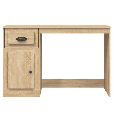 vidaXL Desk with Drawer Sonoma Oak 115x50x75 cm Engineered Wood