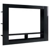 vidaXL TV Cabinet High Gloss Black 152x22x113 cm Engineered Wood