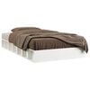 vidaXL Bed Frame without Mattress White 135x190 cm Double Double Solid Wood
