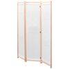 vidaXL 3-Panel Room Divider Cream 120x170x4 cm Fabric