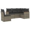 vidaXL Patio Sofa Set 5-Seaters Grey