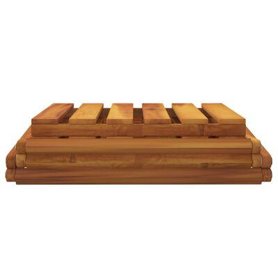 vidaXL 3-Tier Folding Shelf Brown 43x31x63 cm Solid Wood Acacia