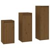 vidaXL 3 Piece TV Cabinet Set Honey Brown Solid Wood Pine