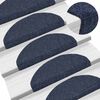 vidaXL Stair Mats Self-adhesive 15 pcs 65x21x4 cm Blue Half Round Large