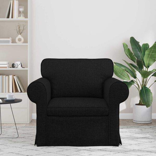 vidaXL Sofa Black 95 x 82 x 80 cm Fabric