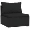 vidaXL 4 Piece Garden Lounge Set with Cushions Poly Rattan Black