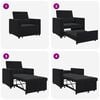 vidaXL Single Sofa Bed Reclining Black 90 x 165 x 87 cm Velvet