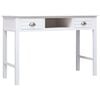 vidaXL Writing Desk White 110x45x76 cm Wood