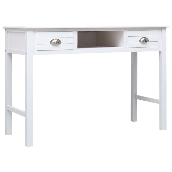 vidaXL Writing Desk White 110x45x76 cm Wood